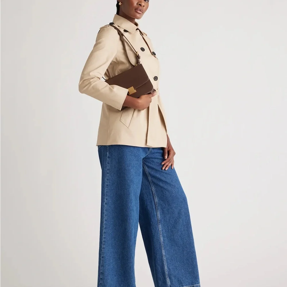 Quince Italian Leather Box Shoulder Bag Crossbody Dark Brown - Picture 16 of 16